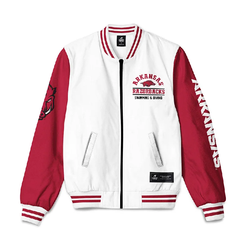 Arkansas - NCAA Women's Swimming & Diving : Gracie Colvin - Bomber Jacket Fitted Jacket Loose Jacket Oversized Jacket