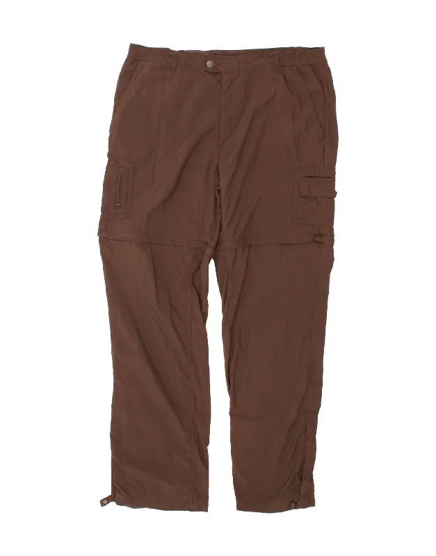 COLUMBIA Womens Straight Cargo Trousers UK 18 XL W38 L36 Brown Nylon Trousers Bestseller Popular