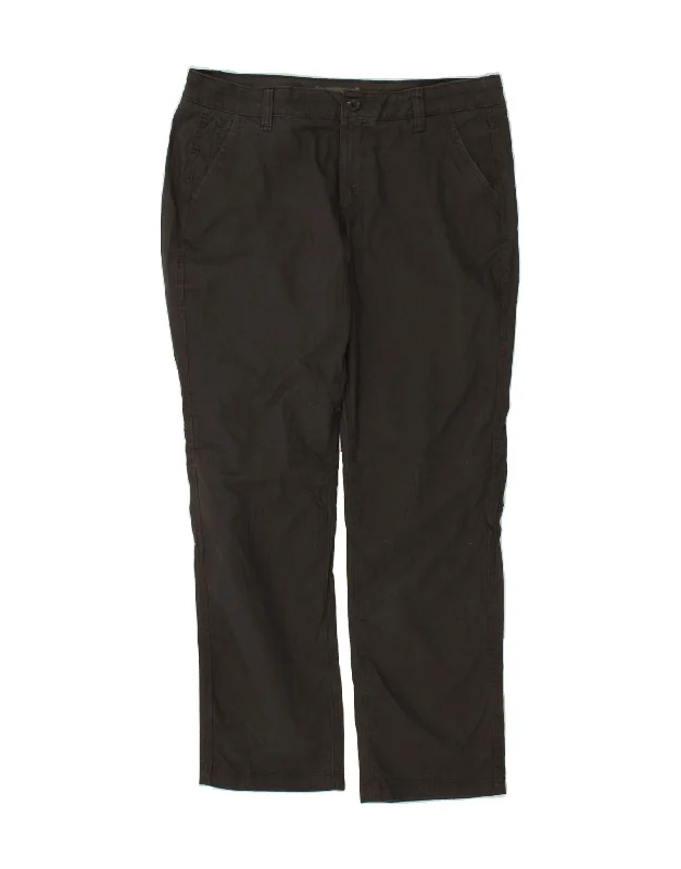 EDDIE BAUER Womens Straight Chino Trousers US 14 XL W38 L32 Black Cotton Trousers New Arrival