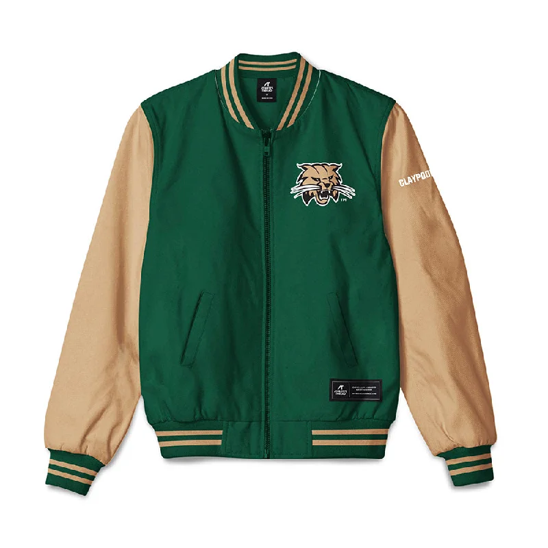 Ohio - NCAA Women's Swimming & Diving : Jordan Claypoole - Bomber Jacket Welt Pockets Slit Pockets Flap Pockets Ohio - NCAA Women's Swimming & Diving : Jordan Claypoole - Bomber Jacket Welt Pockets Slit Pockets Flap Pockets