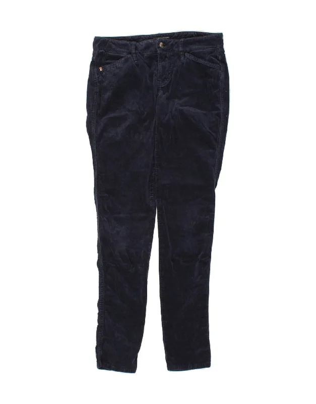 TOMMY HILFIGER Womens Skinny Corduroy Trousers W28 L32 Navy Blue Cotton Trousers sophisticated sleek