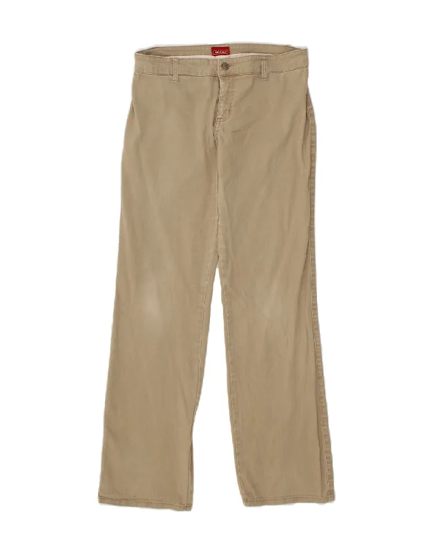 DICKIES Womens Straight Chino Trousers US 9 Medium W30 L31 Beige Cotton Trousers Handmade Artisanal