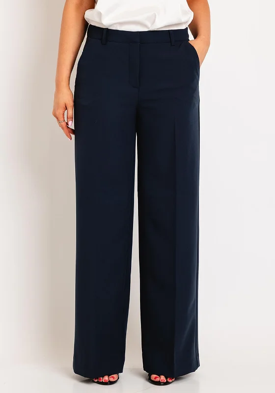 Ichi Lexi Mid Rise Straight Leg Trouser, Total Eclipse Trousers Palazzo Wide Leg