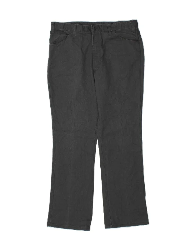 DICKIES Womens Straight Casual Trousers W34 L30 Grey Trousers Sale Discount