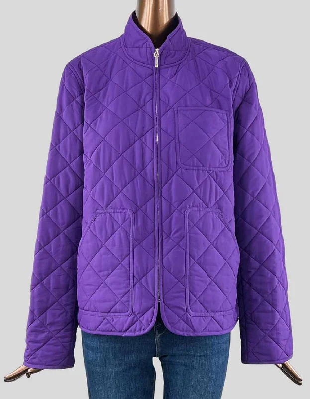 Lauren Ralph Lauren Quilted Patch Pocket Barn Jacket - X-Large Mesh Jacket Canvas Jacket Denim Jacket