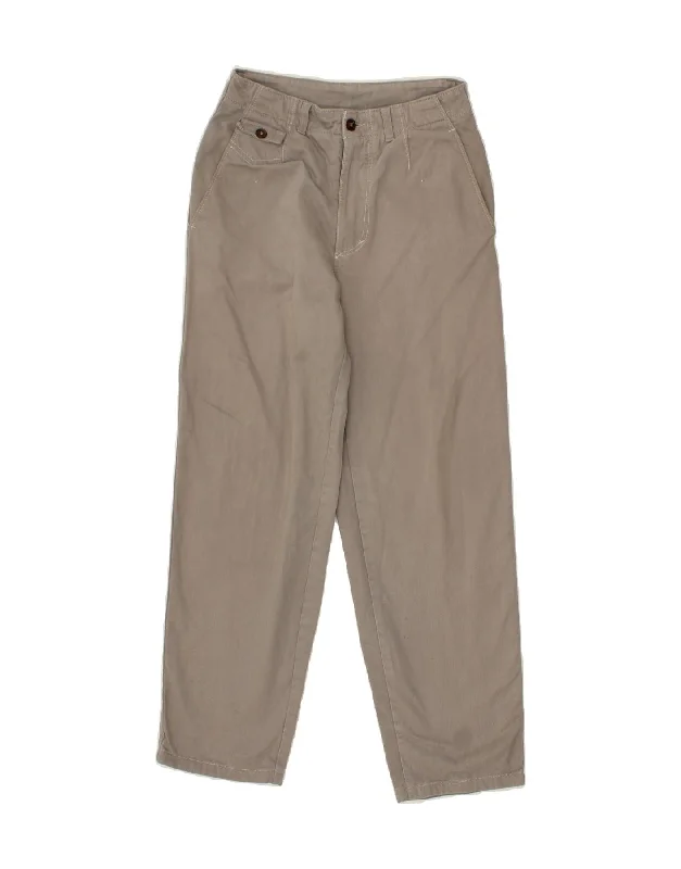 BENETTON Womens Straight Chino Trousers W28 L30 Grey Cotton Trousers sophisticated sleek