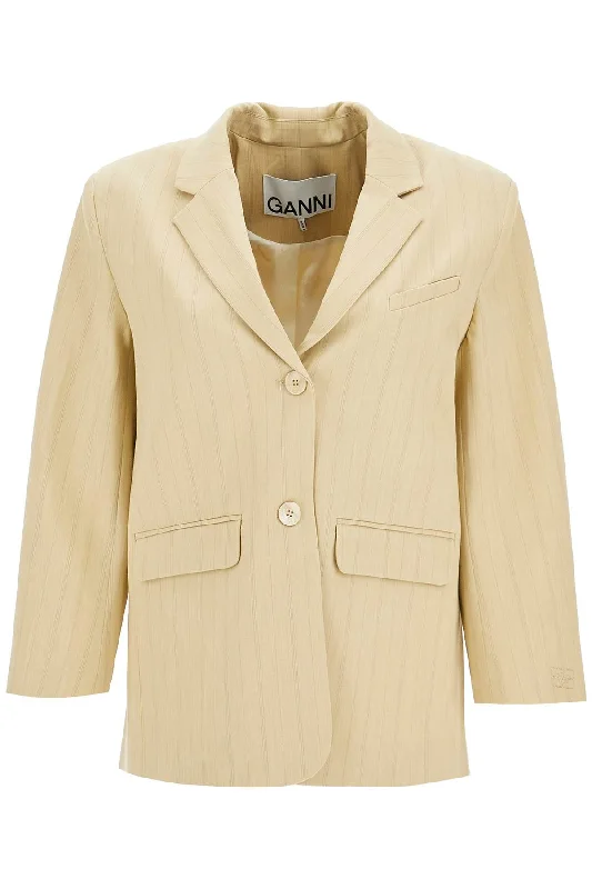 striped boxy blazer F9254 SAHARA SUN Women's Elegant Suit