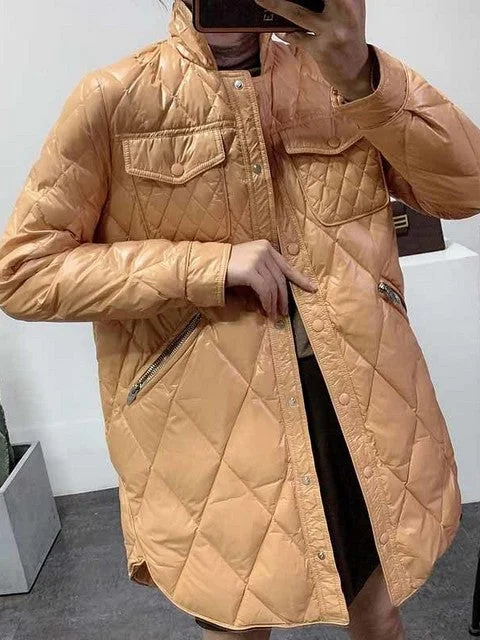 Ashoreshop Shirt Jackets Casual Diamond Quilting Women's Winter Shirt Jacket Faux Fur Jacket Real Fur Jacket Shearling Jacket Ashoreshop Shirt Jackets Casual Diamond Quilting Women's Winter Shirt Jacket Faux Fur Jacket Real Fur Jacket Shearling Jacket