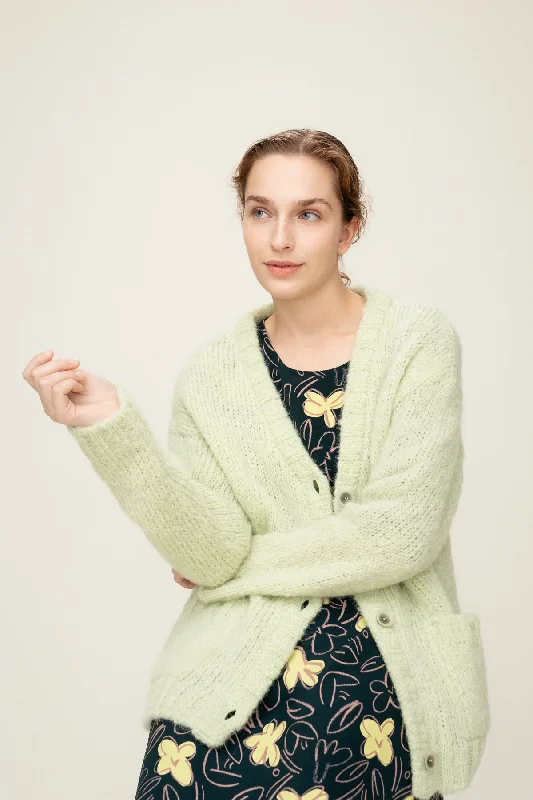 Hiutale Cardigan Light Green Button Cardigan Zip Cardigan Pullover Cardigan