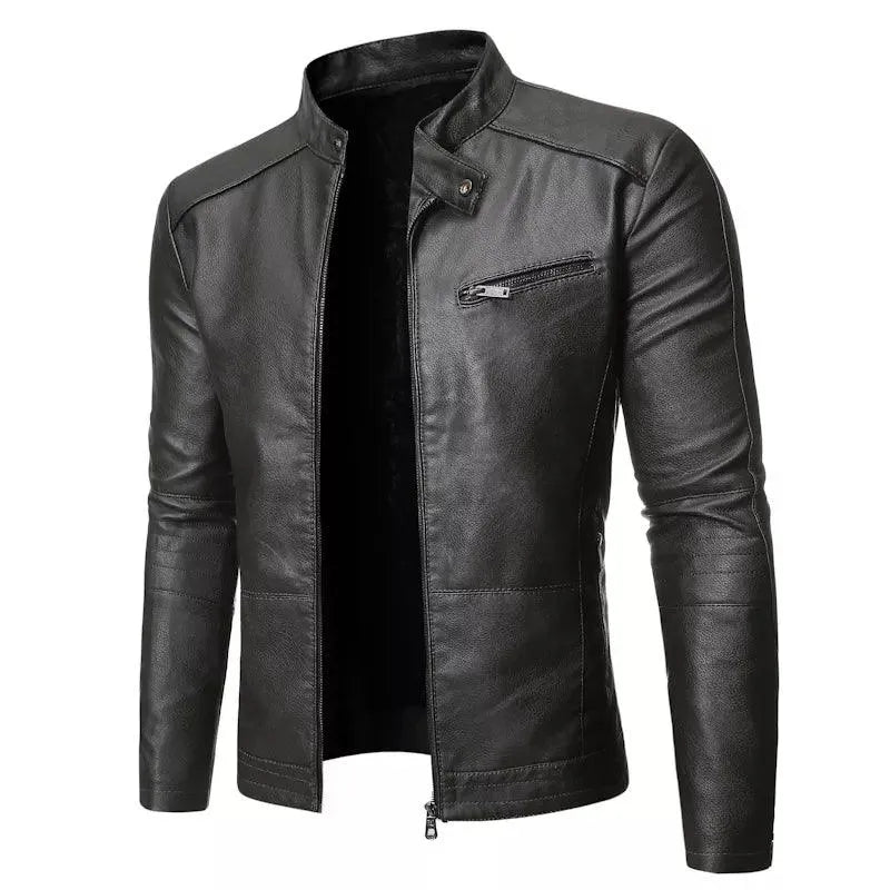 Slim Fit Motorcycle Jacket for Men Lace Jacket Ribbed Jacket Sequined Jacket