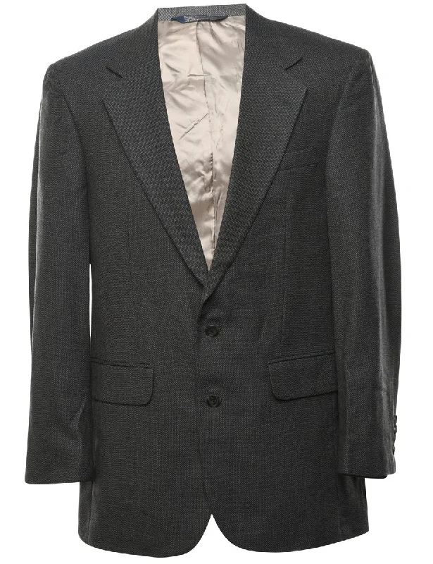 Land's End Dark Grey Classic Blazer - L Women's Professional Jacket