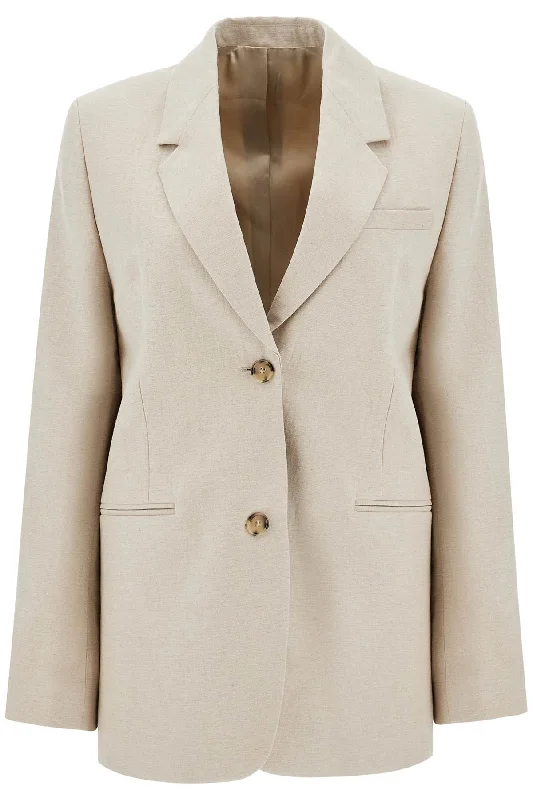 linen blend blazer for 243 WRZ869 FB0196 SAND Women's Classic Blazer