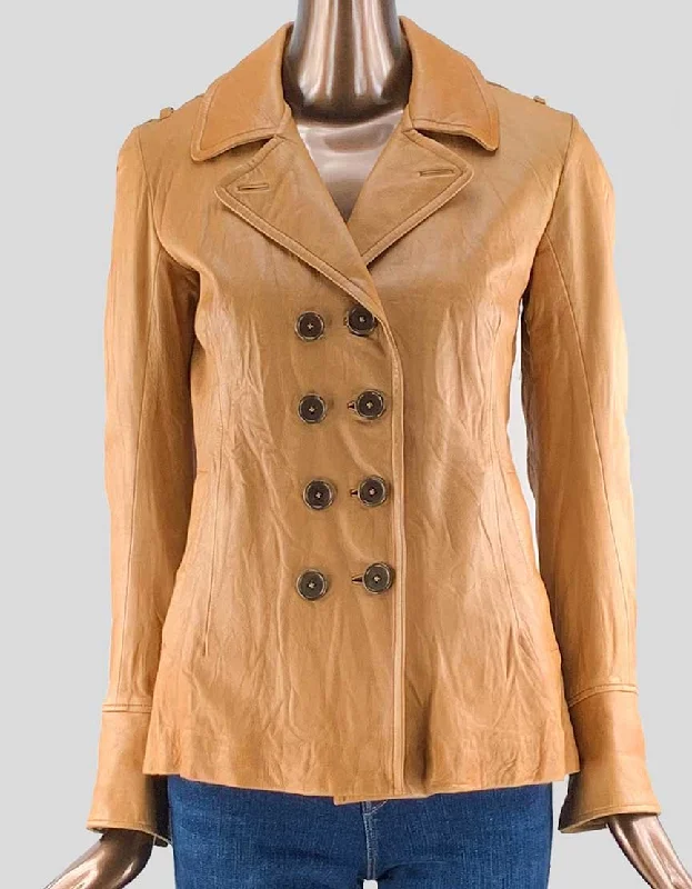 Duarte Jeans Tan Leather Jacket Aso Serena Gossip Girls - Small Rayon Jacket Velvet Jacket Corduroy Jacket