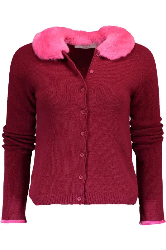 Cardigan With Fur Collar Soft Cozy Warm