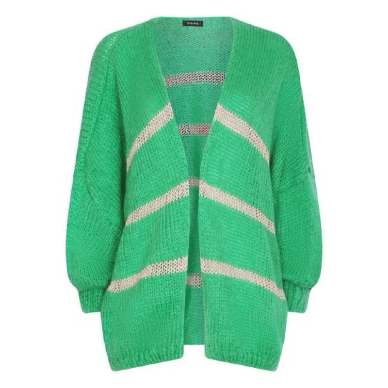 *NEW* Green/Gold Stripe Cardigan Print Jacquard Patchwork