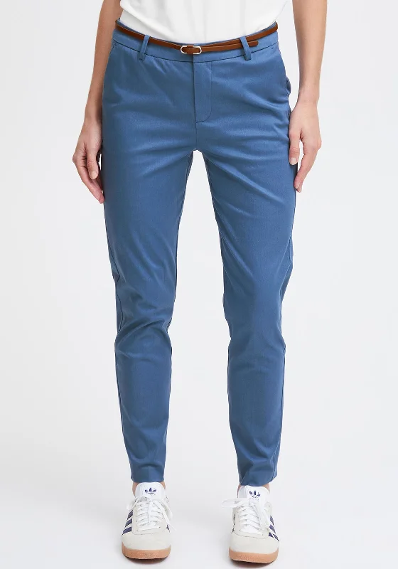 B.young Slim Leg Trousers, True Navy Trousers Denim Blue