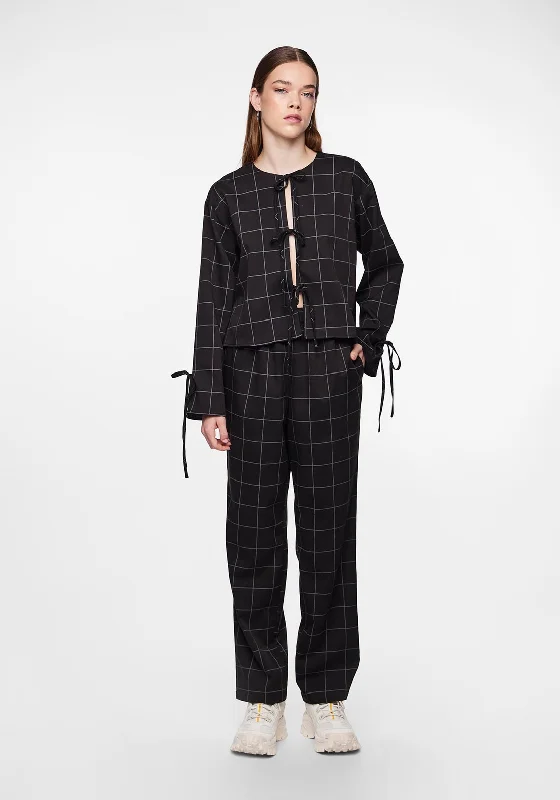 Pieces NYS Straight Leg Trouser, Black Trousers Harem Relaxed Fit