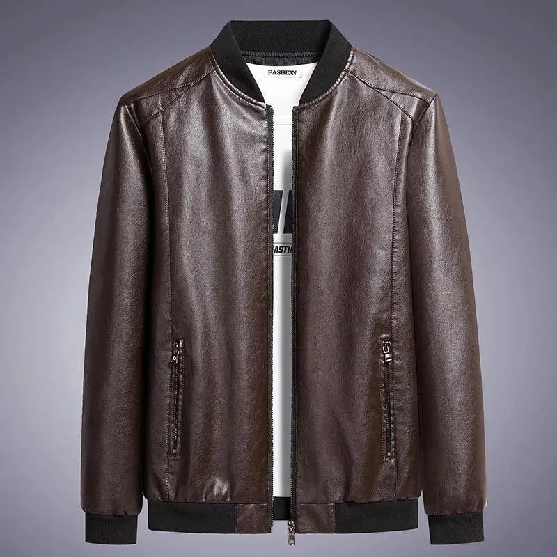 Classic Slim Fit Men Leather Jacket Satin Jacket Silk Jacket Chiffon Jacket