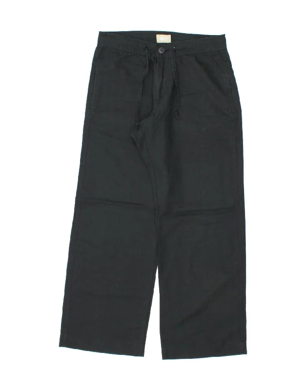 RIFLE Womens Wide Leg Chino Trousers W28 L26 Black Linen Trousers Review Highly