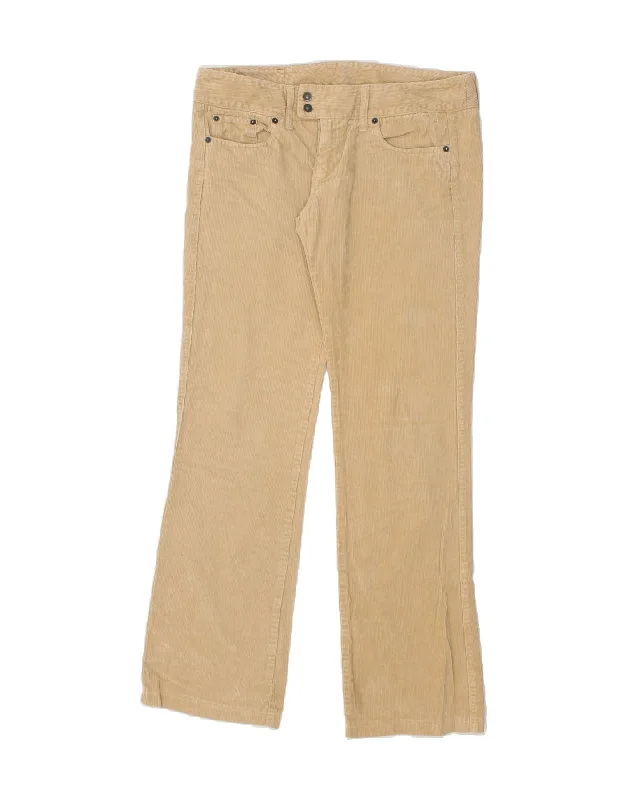 BENETTON Womens Bootcut Corduroy Trousers W30 L34 Beige Cotton Trousers Recommended Stylist