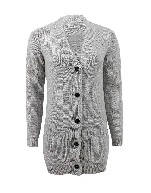 Dynamic Paillette Long Cardigan Cable Knit Ribbed Knit Lace Knit