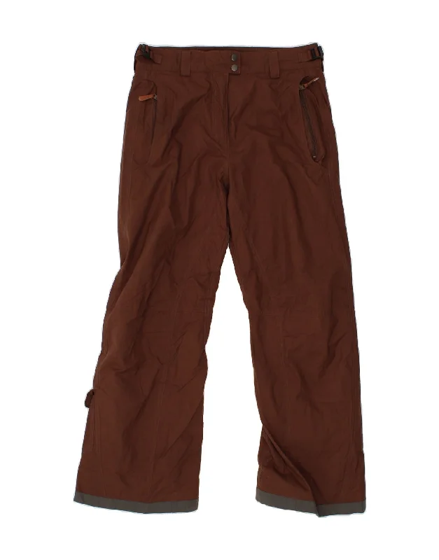 COLUMBIA Womens Windbreaker Trousers Small W27 L28 Brown Nylon Trousers Recommended Stylist