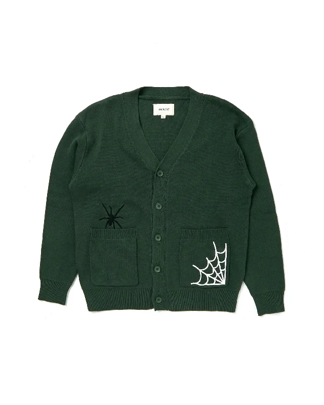 Spider Cardigan - Green Long Cardigan Short Cardigan Medium Cardigan