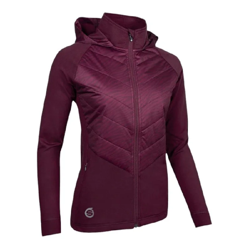 Sunderland Ladies Sarenne Hybrid Hooded Quilted Thermal Golf Jacket SUNLC95 Cotton Jacket Linen Jacket Terry Jacket