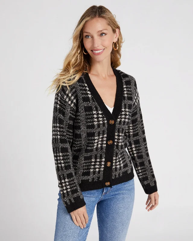 Plaid Grandpa Cardigan Beaded Cardigan Sequined Faux Fur