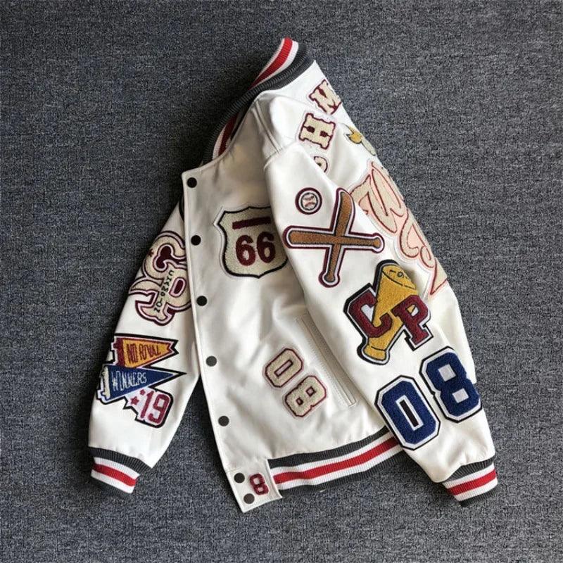 Men's Y2K Retro Varsity Jacket Jersey Jacket Tulle Jacket Batik Jacket