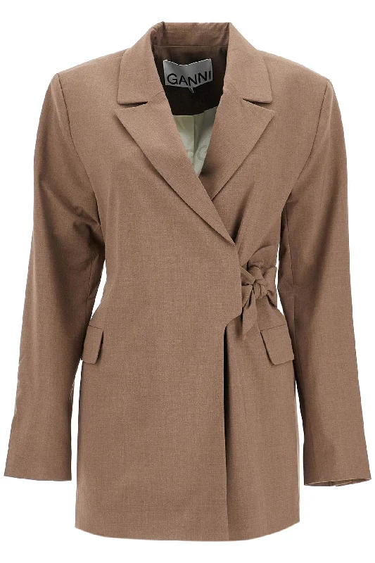 double-breasted blazer with F9278 SHITAKE Women's High-End Blazer