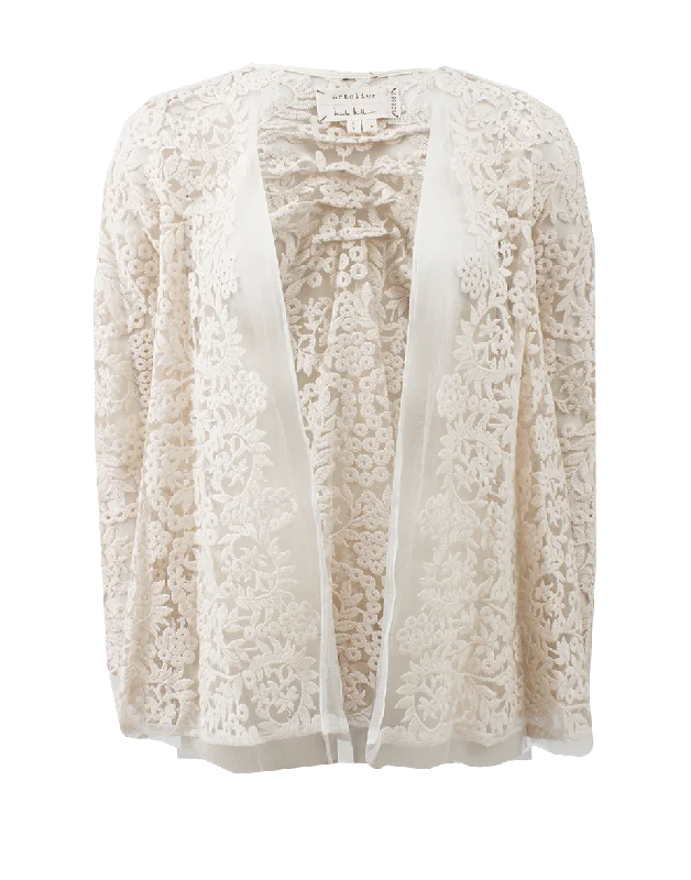 Lace Cardigan Seamless Knitted Crochet