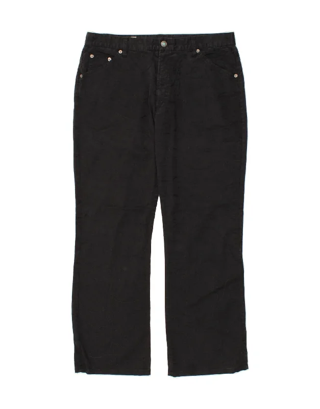 MARLBORO CLASSICS Womens Regular Fit Casual Trousers W34 L28  Black Trousers practical easy-care