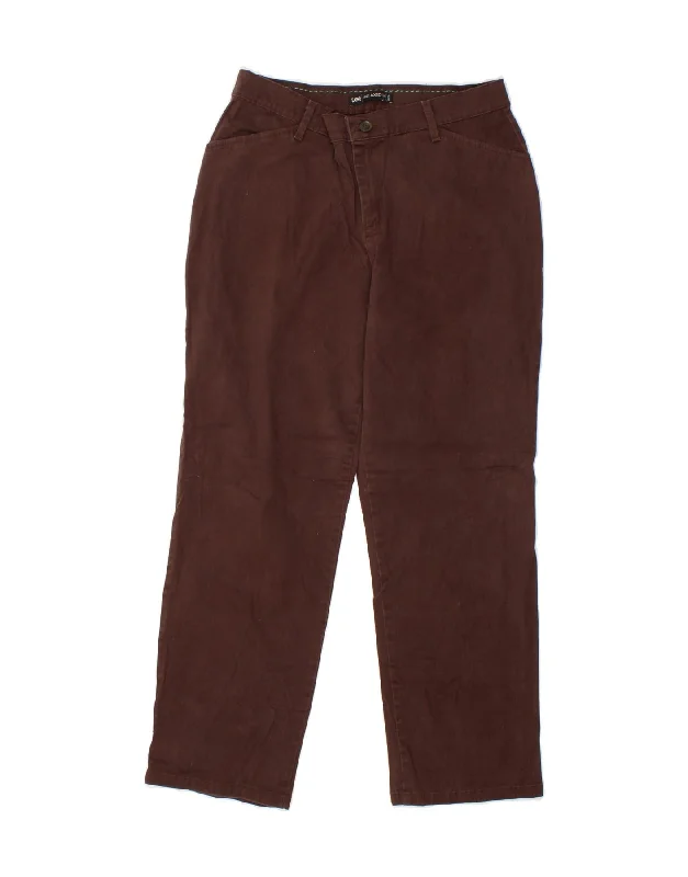 LEE Womens Petite Relaxed Fit Casual Trousers US 6 Medium W28 L27  Brown Trousers Hiking Durable