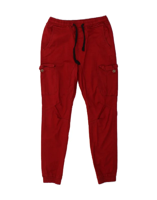 DOCKERS Womens Joggers Cargo Trousers W28 L29 Red Trousers fashionable trendy