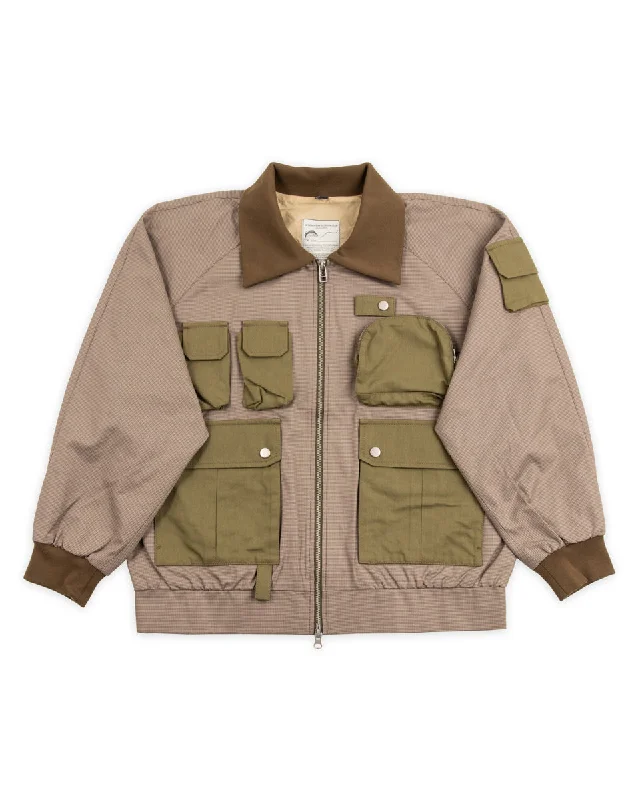 Mechanical Jacket - Brown/Green Insulated Jacket Fitted Jacket Loose Jacket