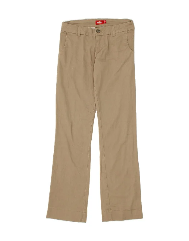 DICKIES Womens Straight Casual Trousers US 3 Small W28 L31  Beige Cotton Trousers Modern Contemporary