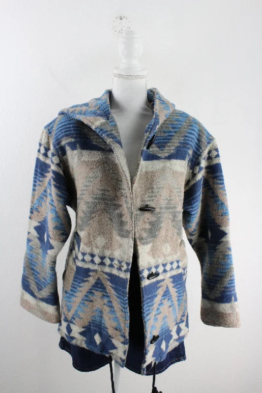 Vintage Petite Coat (S) Solid Print Jacquard