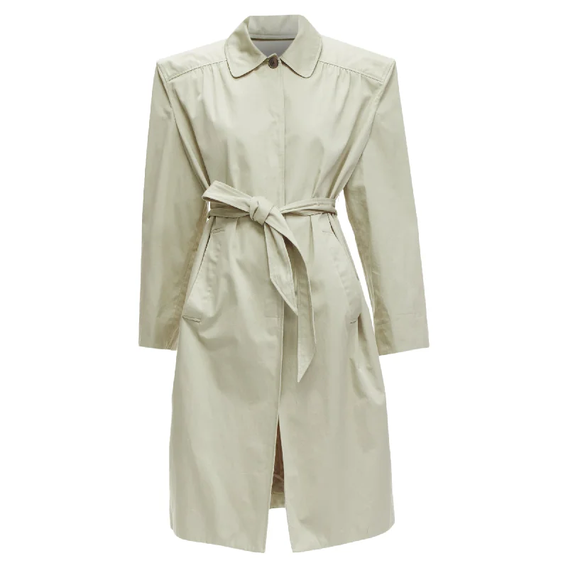 Balenciaga Demna boxy oversized shoulder belted trench coat Shawl Collar Notch Collar Lapel Collar