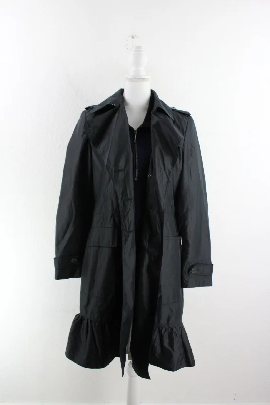 Vintage Black Calvin Klein Coat (M) Vest Waistcoat Gilet