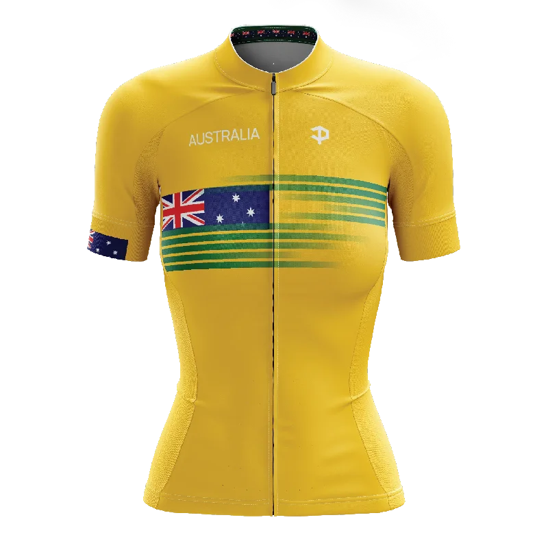 Personalized Australia Short Sleeve Cycling Jersey For Women Off Shoulder Jersey Top Personalized Australia Short Sleeve Cycling Jersey For Women Off Shoulder Jersey Top