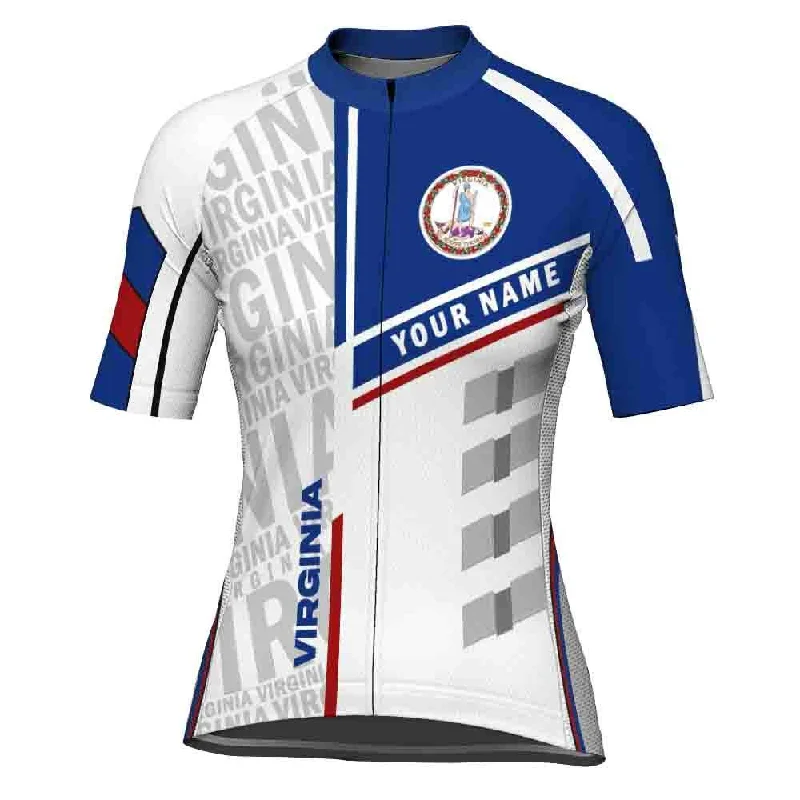 Customized Virginia Winter Thermal Fleece Short Sleeve Cycling Jersey for Women Pure White Jersey Tee Customized Virginia Winter Thermal Fleece Short Sleeve Cycling Jersey for Women Pure White Jersey Tee