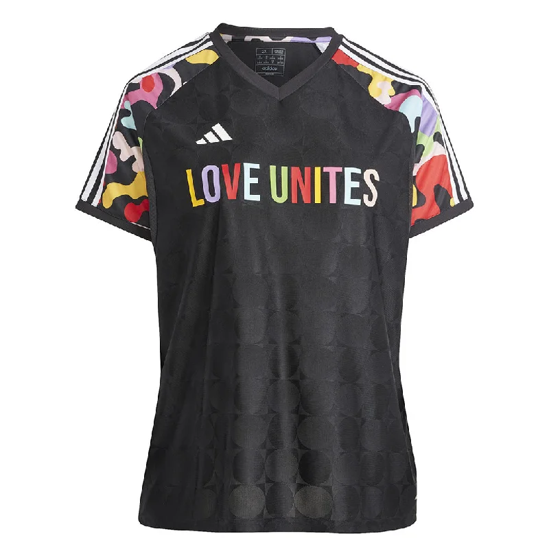 adidas - Women's Tiro Pride Jersey (Plus Size) (HY9632) Ribbed Jersey Tee