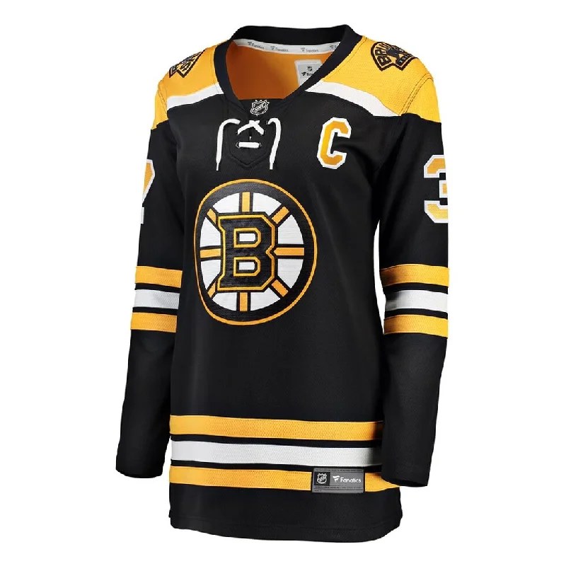 Fanatics - Women's Boston Bruins Patrice Bergeron Breakaway Jersey (879W BBRH H33 B37) V Neck Jersey Blouse