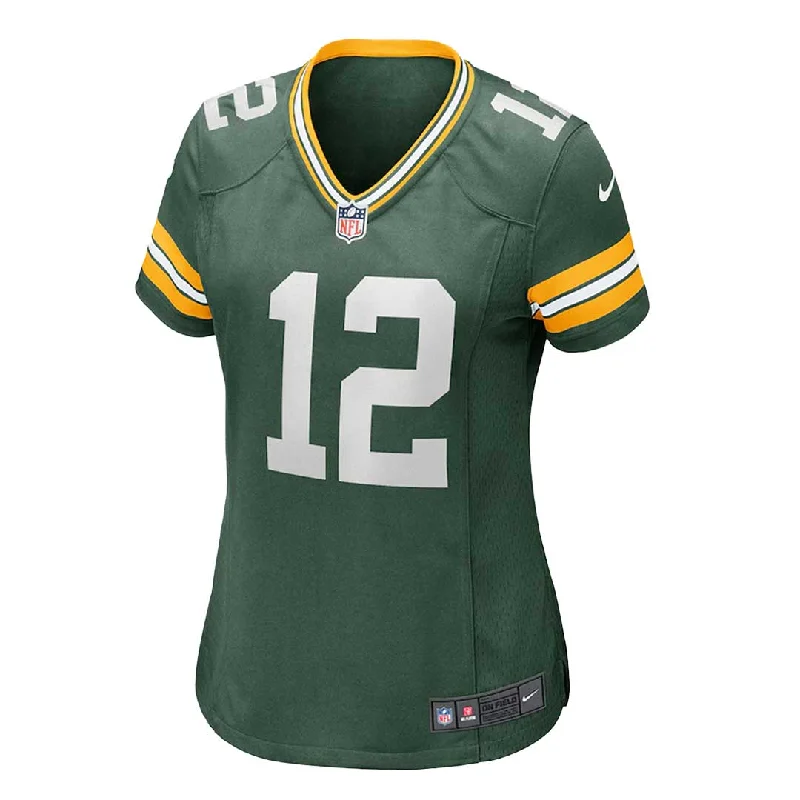 Fanatics - Women's Green Bay Packers Aaron Rodgers No.12 Game Jersey (67NW GPGH 7TF 2NA) Asymmetrical Jersey Blouse