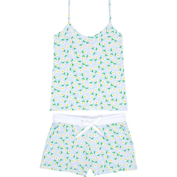 Women's Daisy Jersey Camisole Set Budget-Friendly Jersey Tee