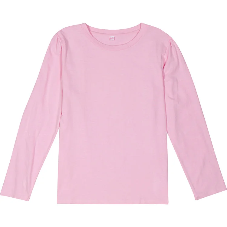 Women's Pink Jersey Long Sleeve Top Handmade Jersey Tee