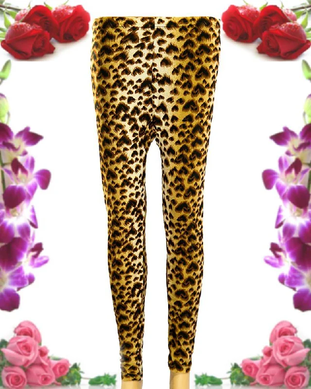 Cheetah Printed Tights - Jersey Pajama For Women - PP-006 Polo Neck Jersey Top