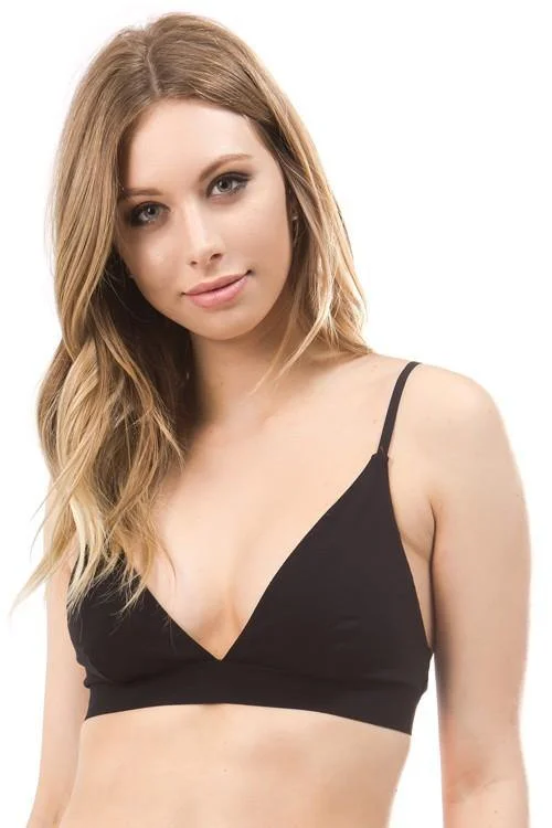 Cotton Jersey Bralette - Black Hemp Jersey Tee