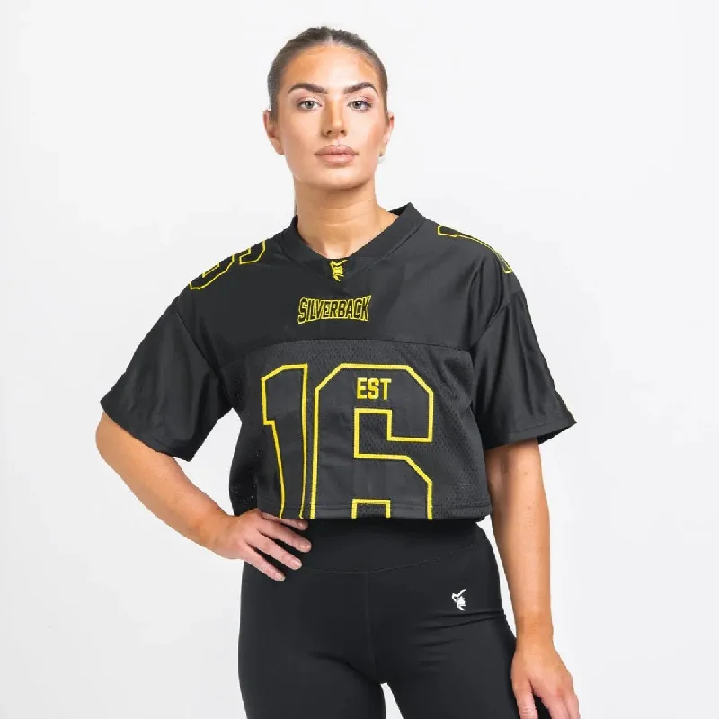 Game Day Crop Jersey Metallic Jersey Tee